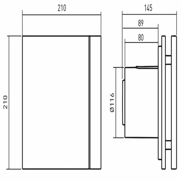 Размеры вентилятора Soler&Palau SILENT-200 CZ DESIGN 3C, фото - 7